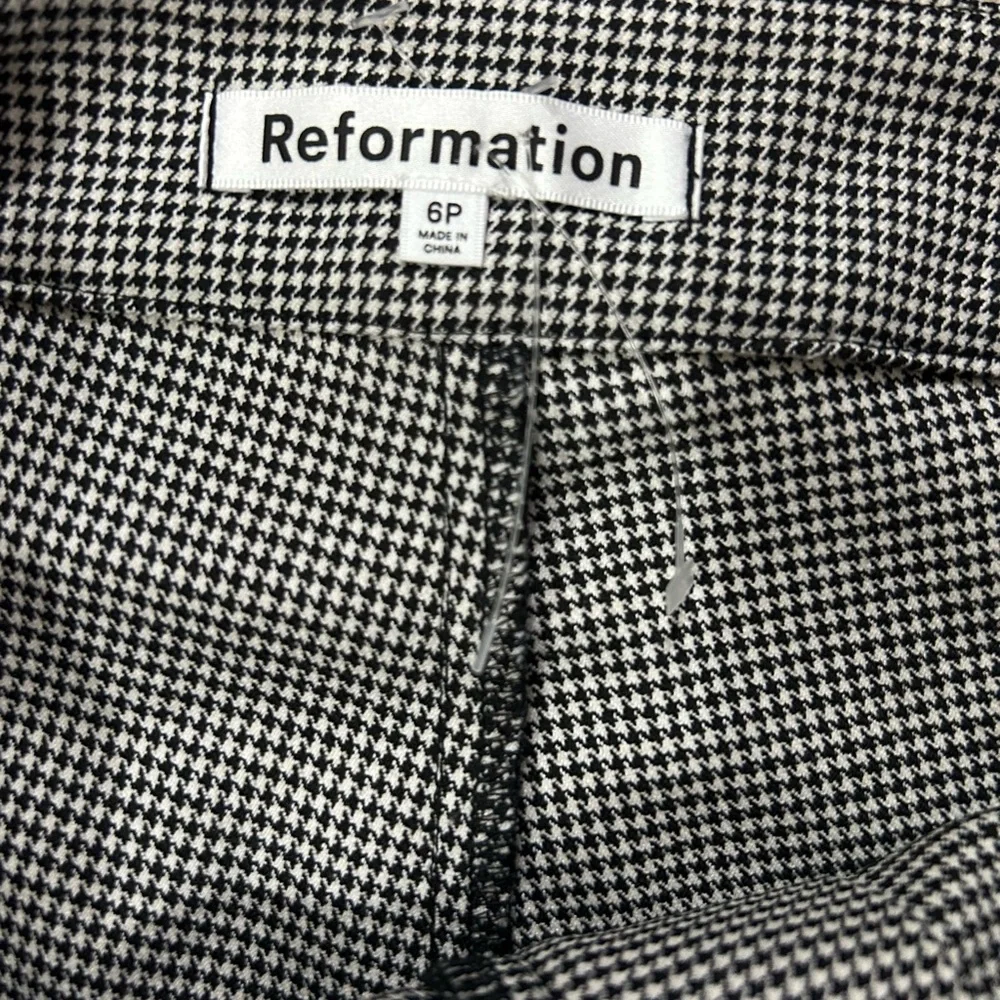 Reformation Houndstooth Wide-Leg Trousers - Picture 3 of 4